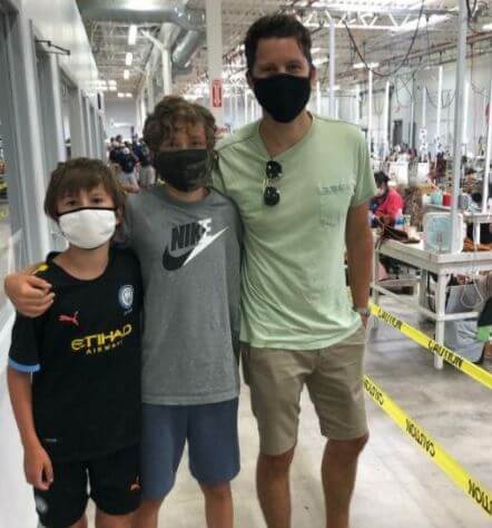 West Cain with his brother and father Will Cain.